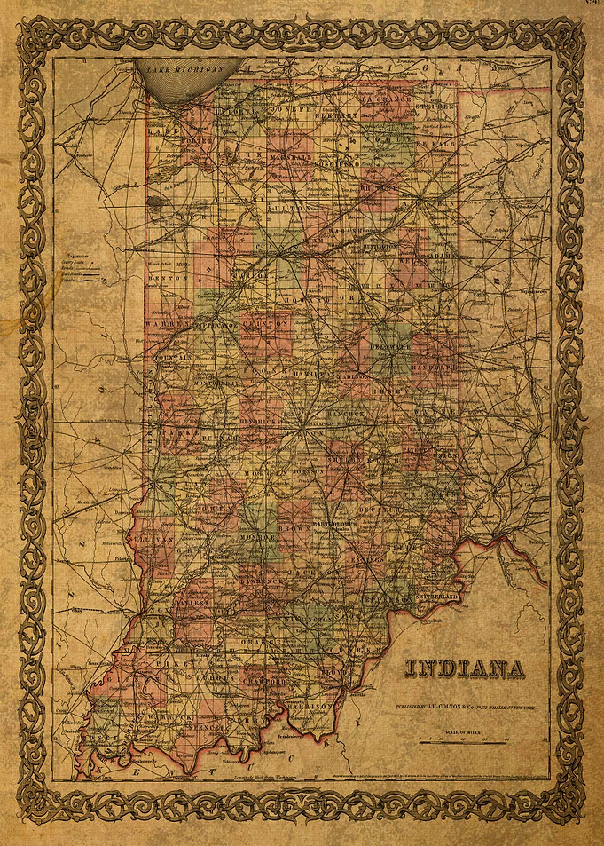 Indiana Map 1855