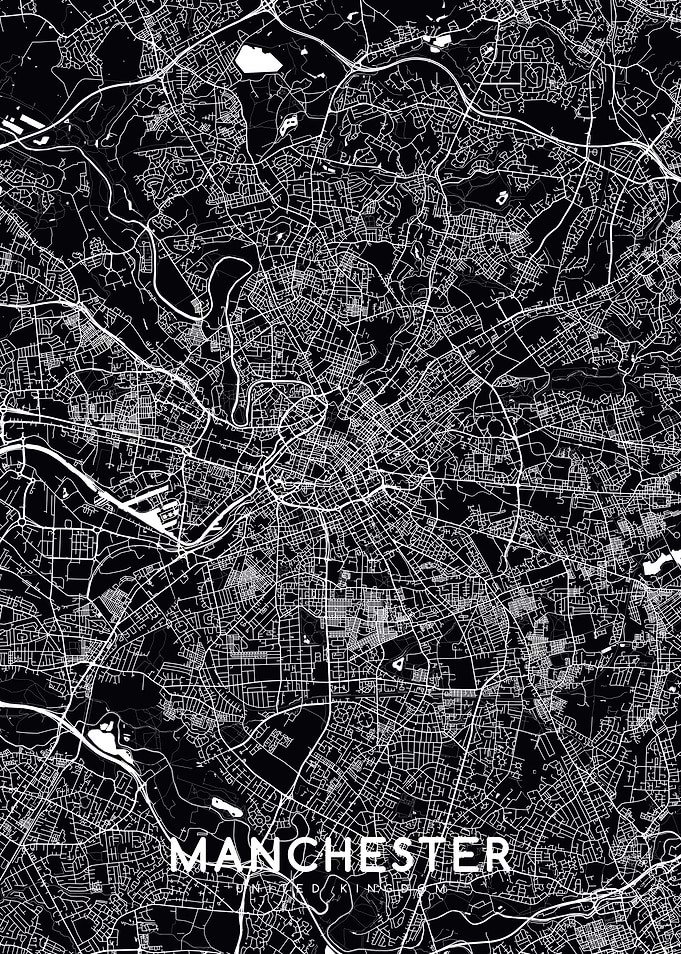 Manchester map black