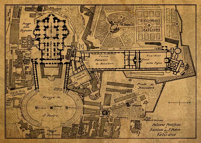 Vatican City Map 1914