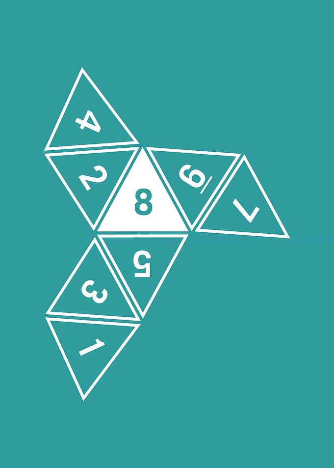 Teal Unrolled D8