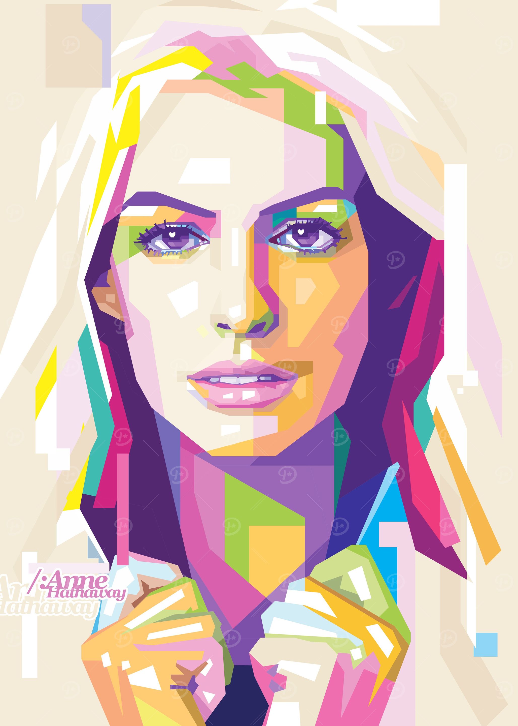 Anne Hathaway POPART WPAP