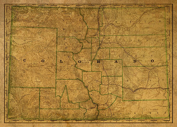 Colorado Map 1879