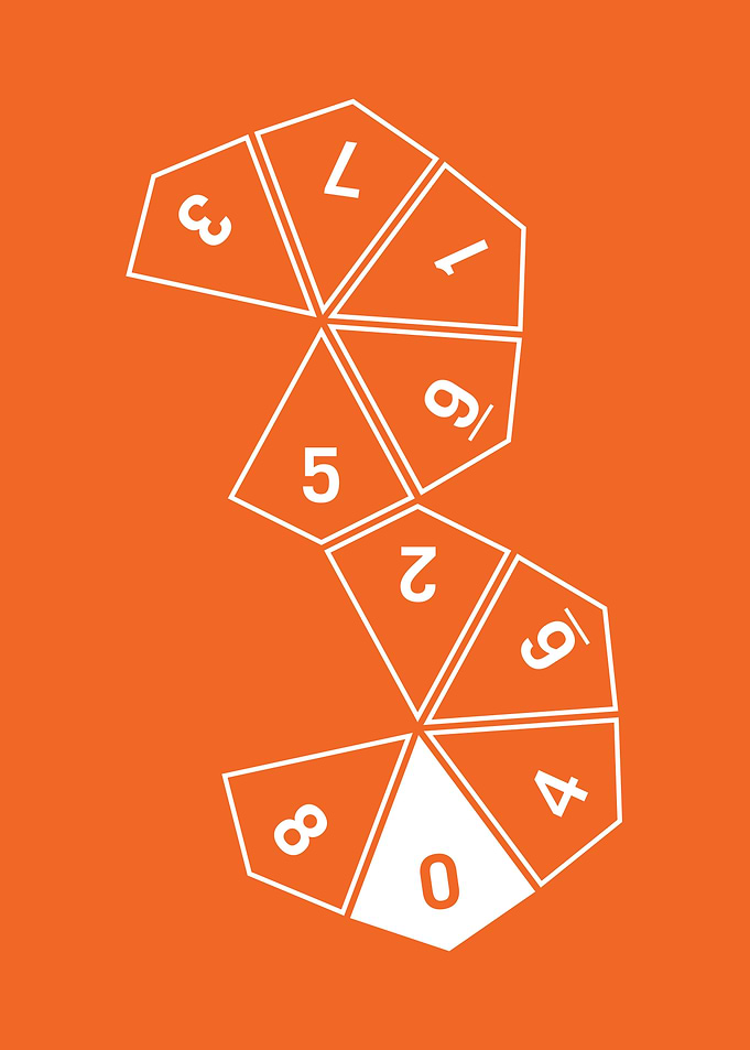 Orange Unrolled D10