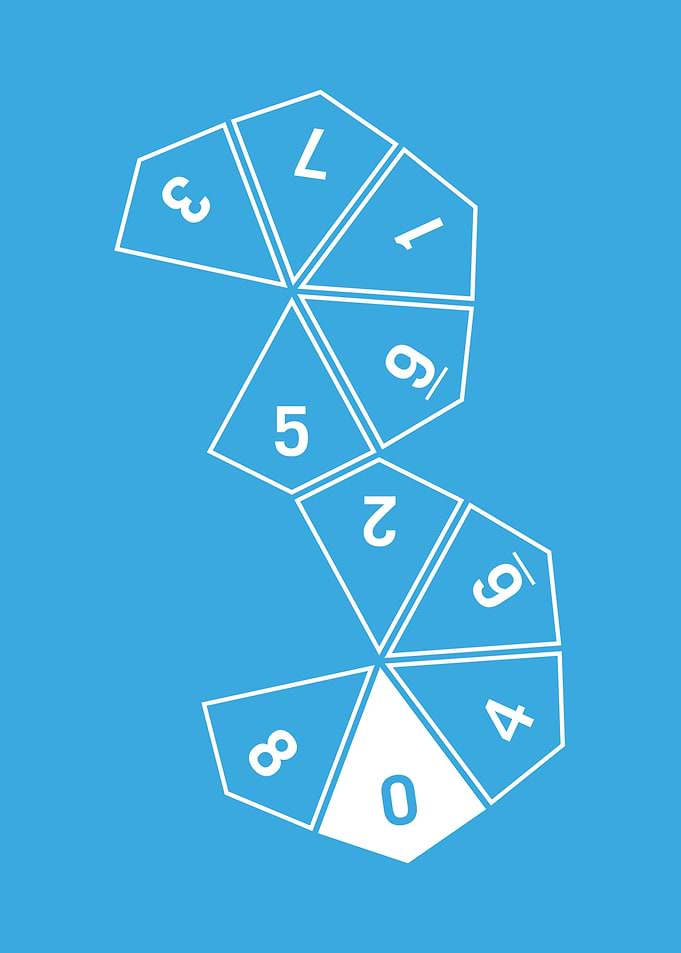 Blue Unrolled D10