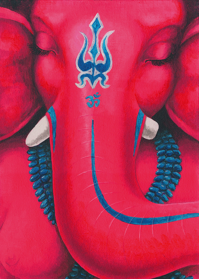 Ganesh Moods in Pink