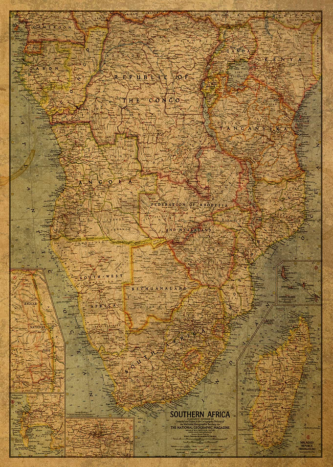 Southern Africa Map 1962