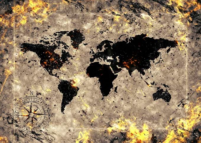 Wold on fire