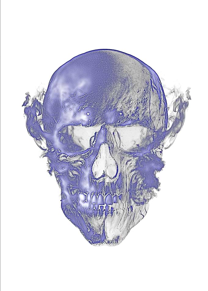 Skull in fire