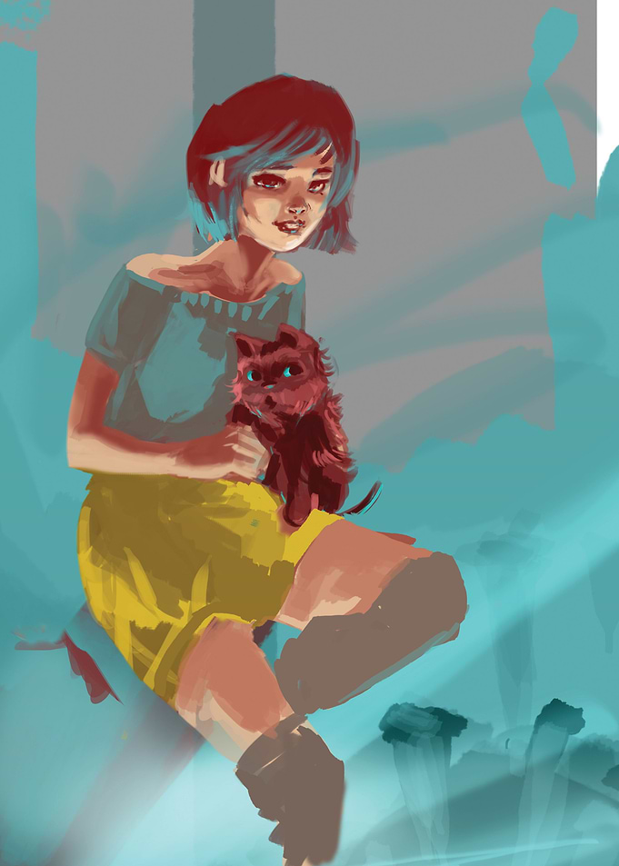 Cyan Waiting