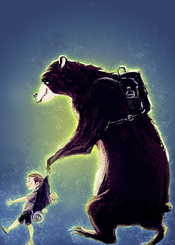 Boy and teddy bear