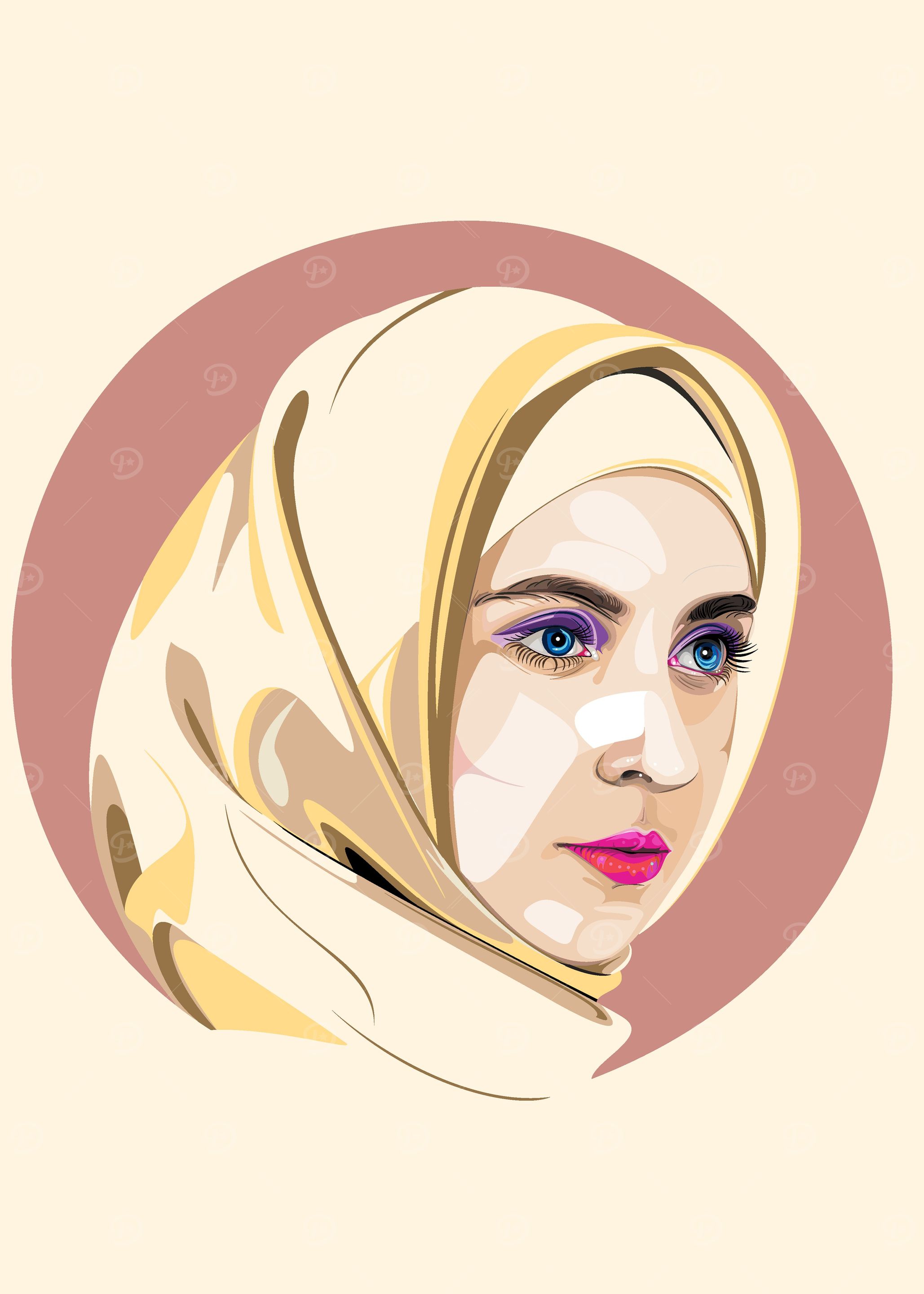 simple woman modern popart
