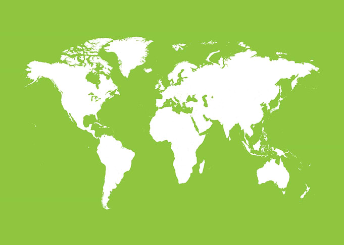 World map white