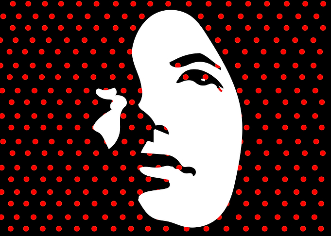 Girls face in Pop Art