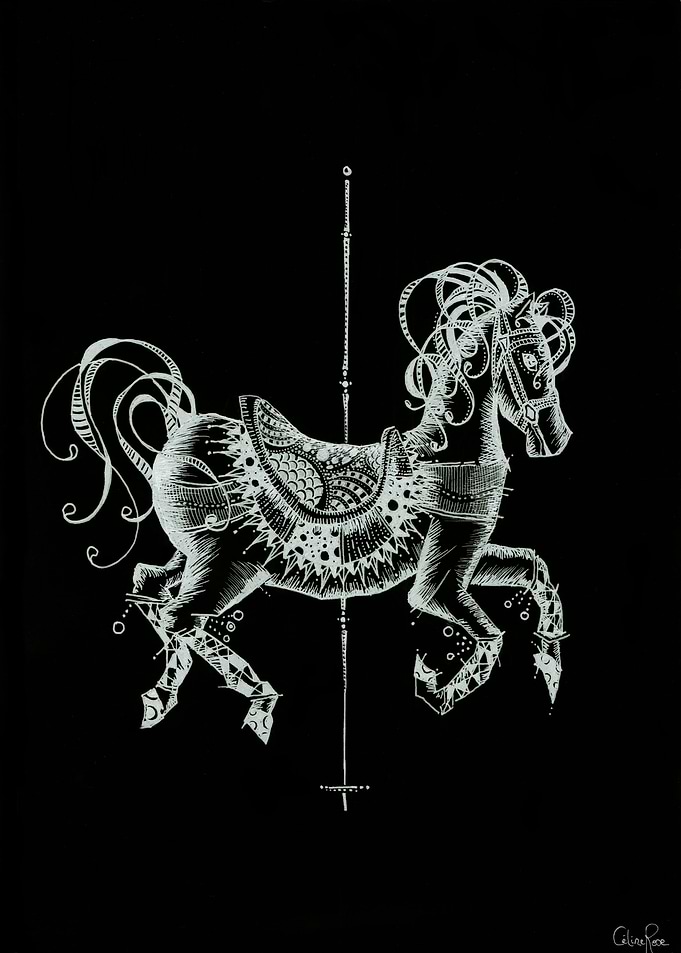 cheval bois noir