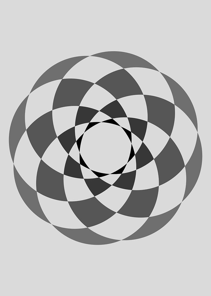 Gray abstract round