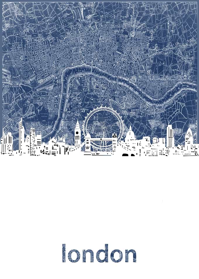 London skyline map 2