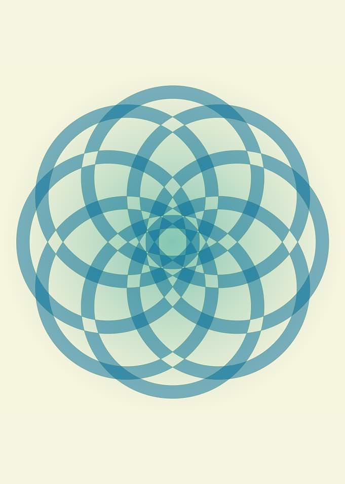 Abstract blue round
