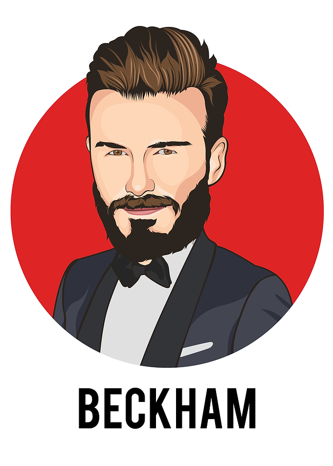 DAVID BECKHAM CARICATURE