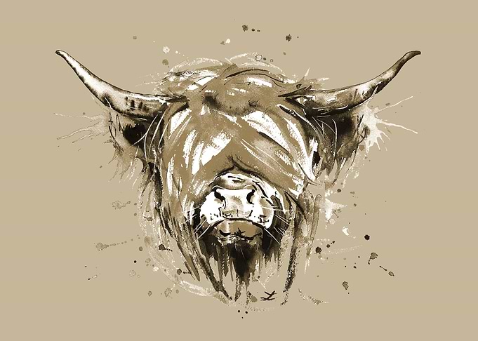Highland Cattle Beige