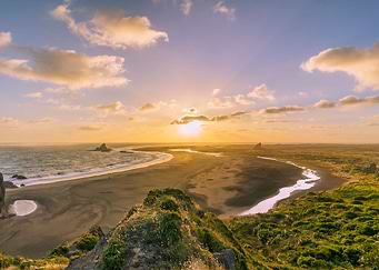 New Zealand Whatipu Beach