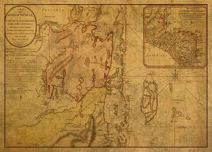 Belize Map 1787