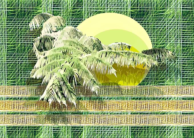 Foliage on Jute