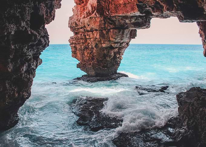 waves in the cave