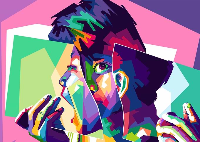 Mirror Child WPAP Art