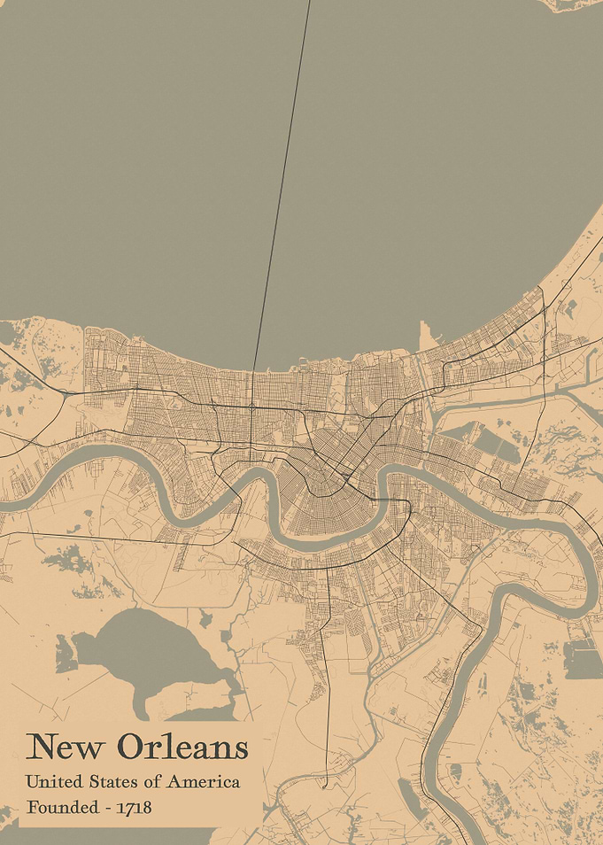 New Orleans city map