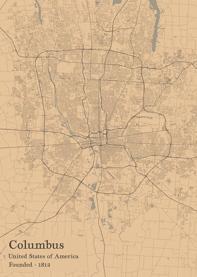 Columbus city map