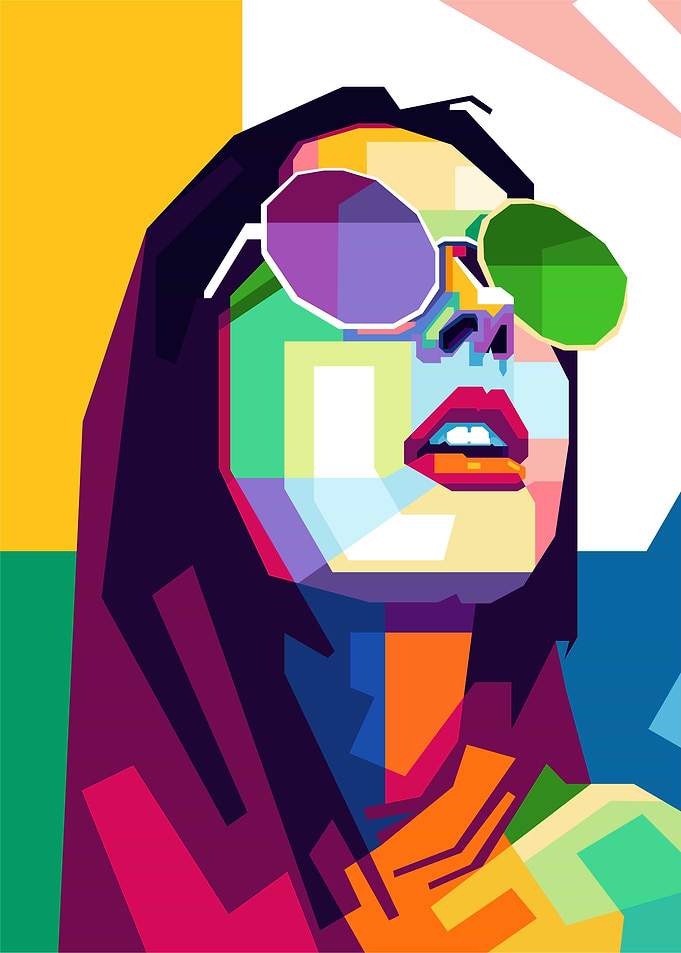 Cute Girl In WPAP Popart