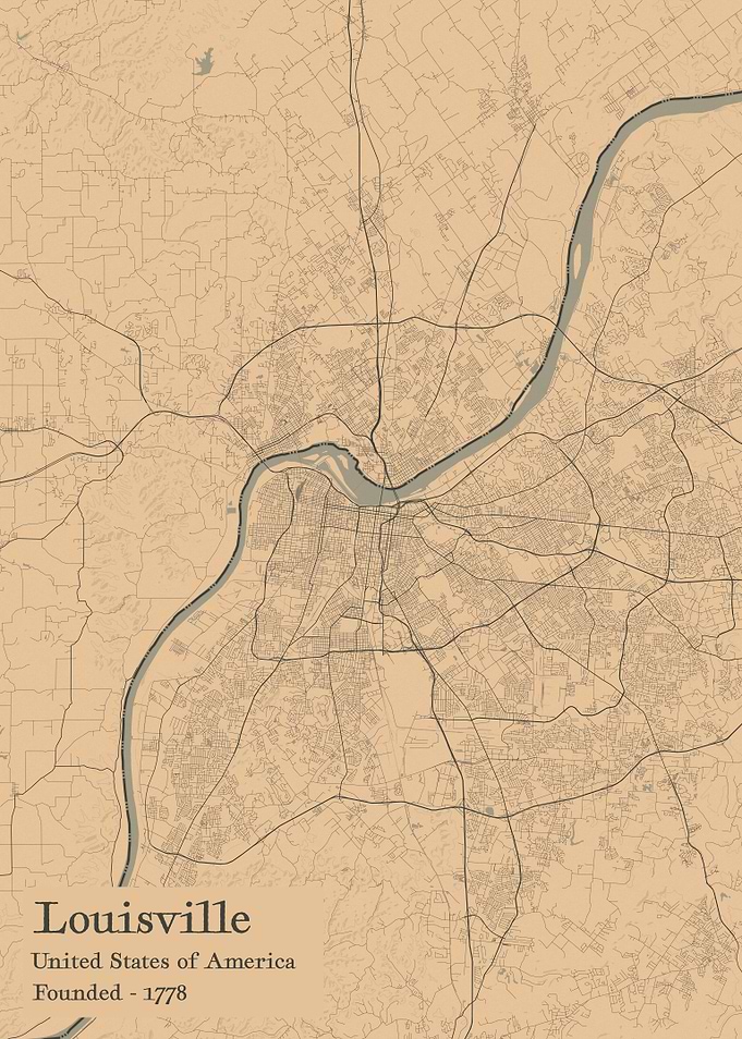 Louisville city map