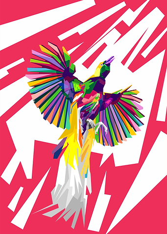 Bird Of Paradise In WPAP