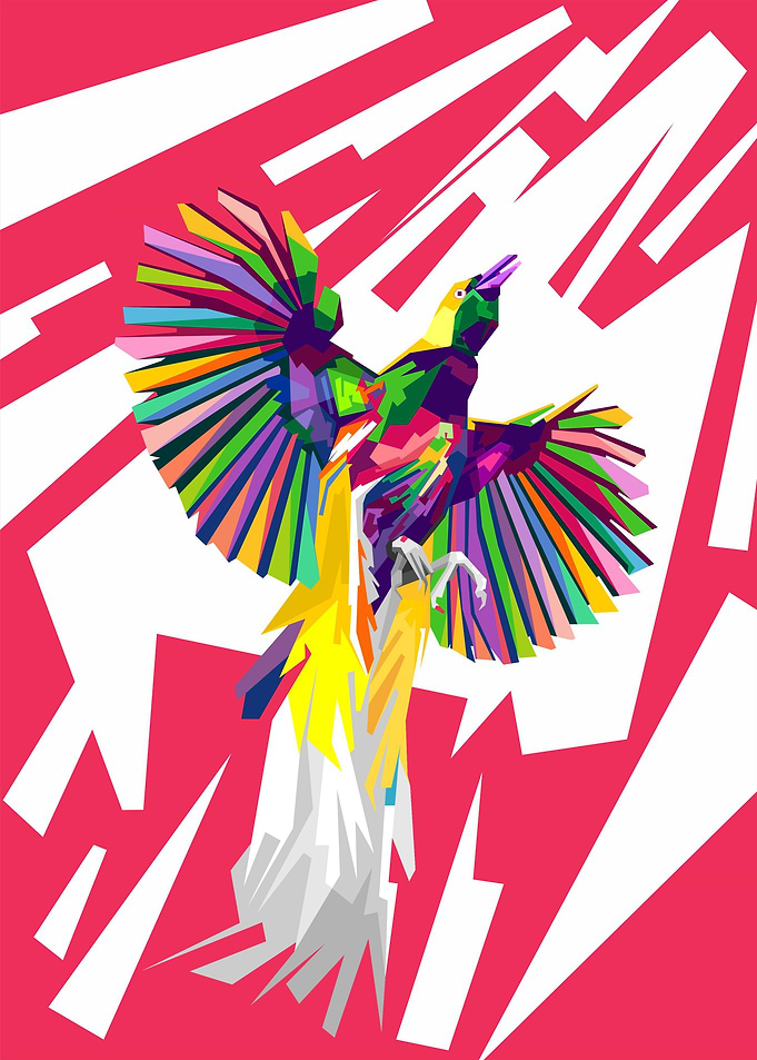 Bird Of Paradise In WPAP