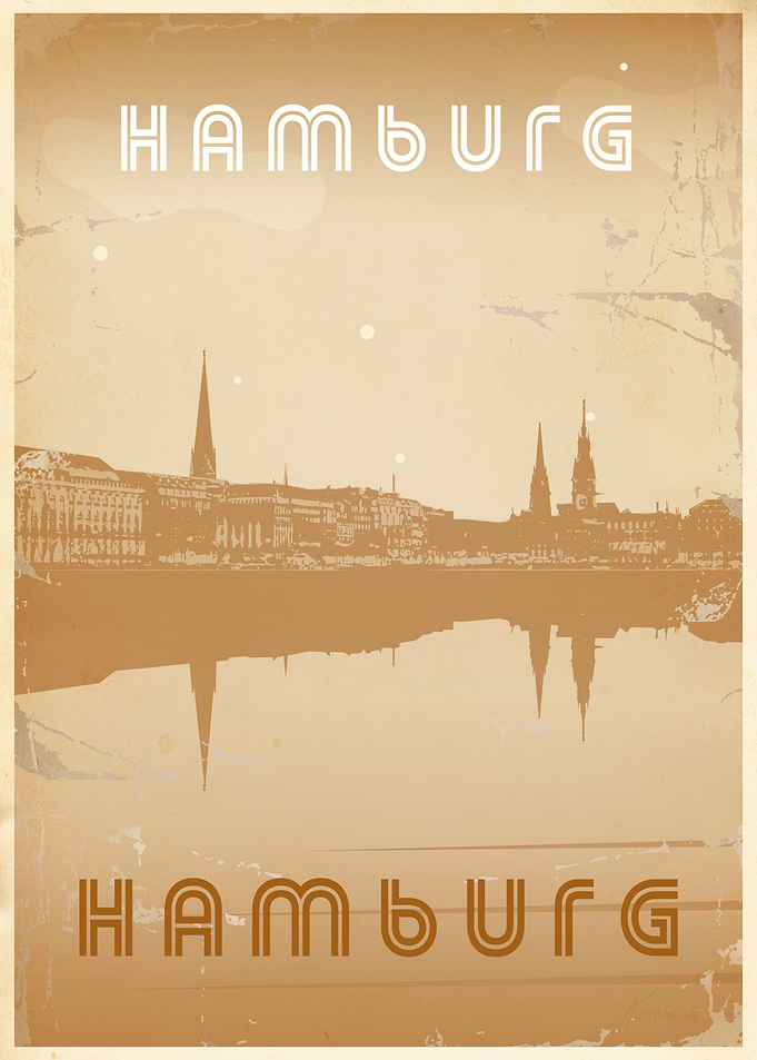 Vintage poster Hamburg