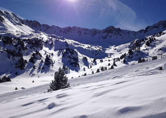 snowy mountains