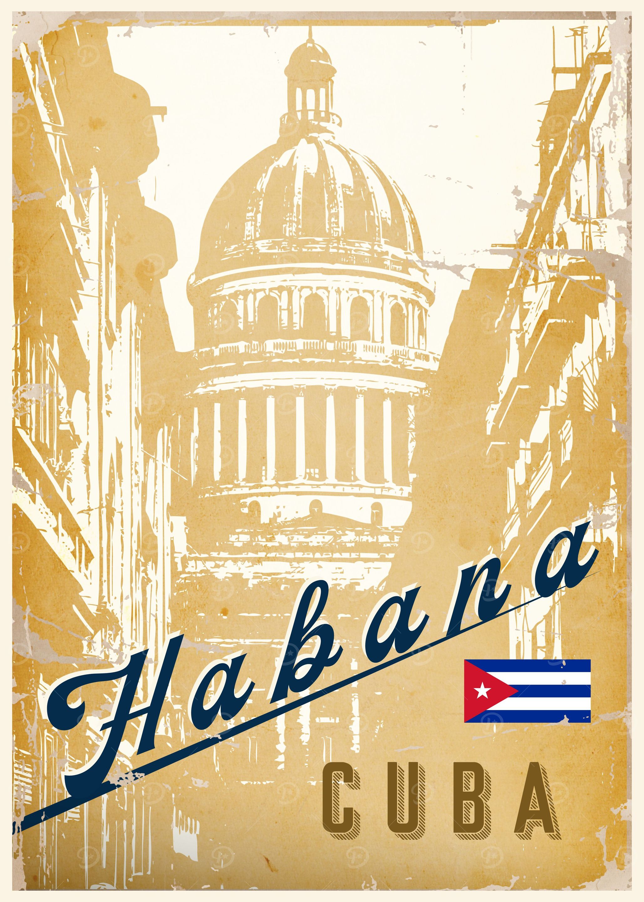 Vintage poster Cuba