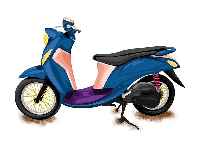 vector modern motorcyle
