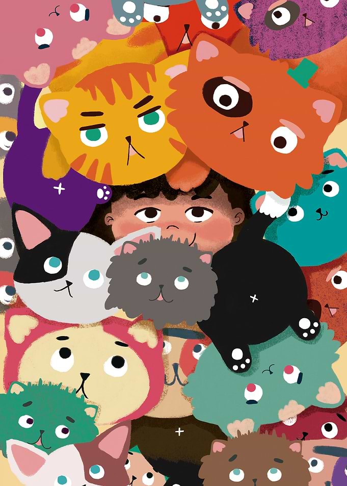 cat crowd