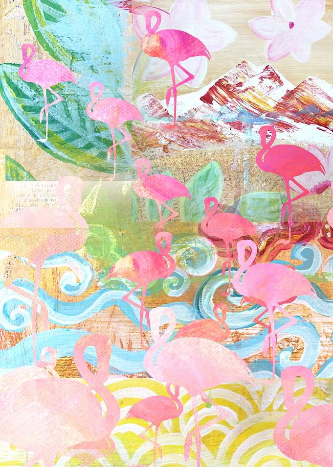 Flamingo Collage