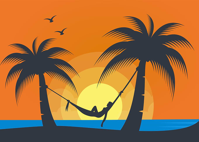 Sunset on the beach