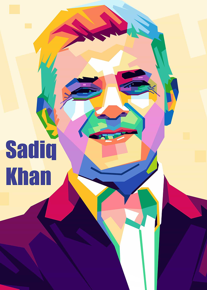 Shadiq Khan WPAP Pop Art