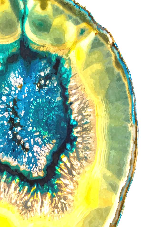 Blue and Yellow Agate