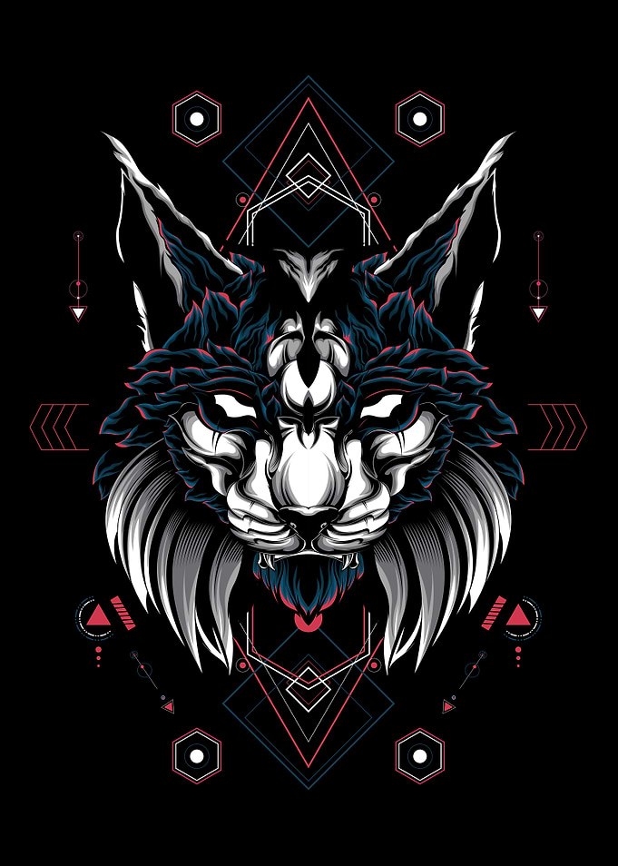 Lynx Cat sacred geometry
