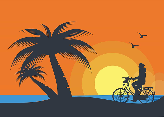 sunset on the beach