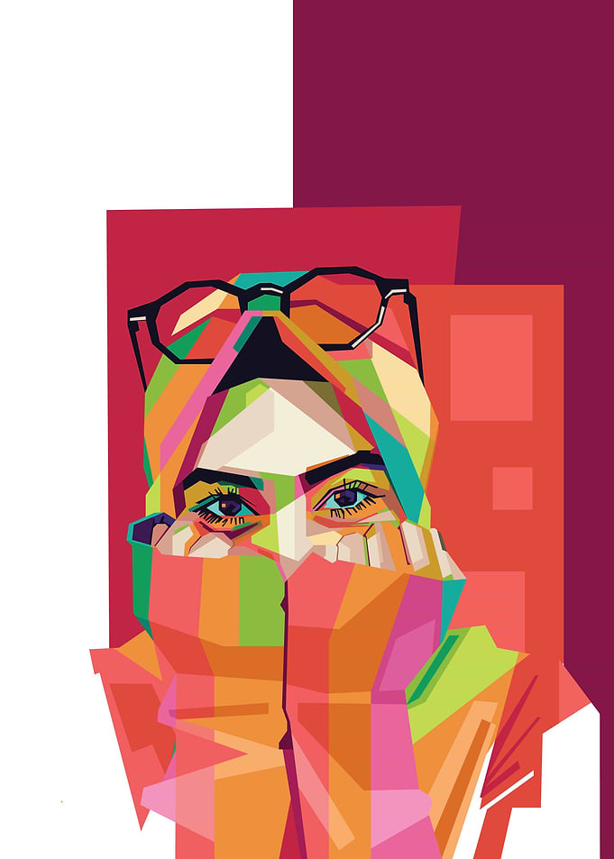 Hijab Girl WPAP