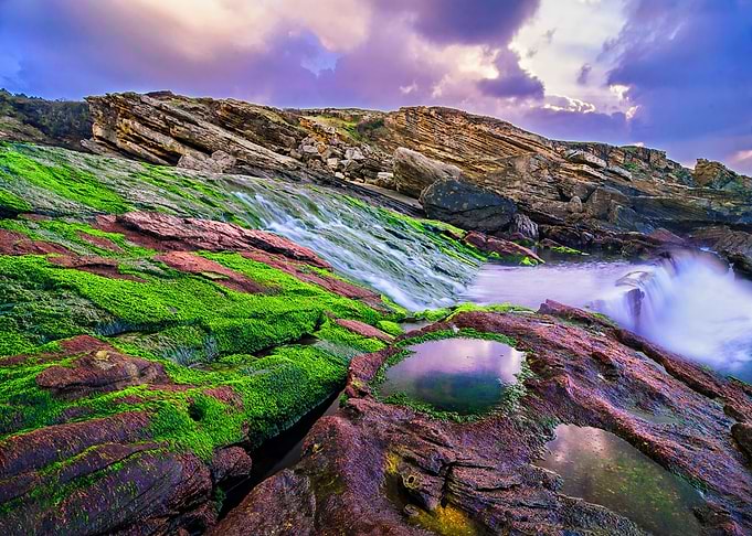 Colorfull beach in norther