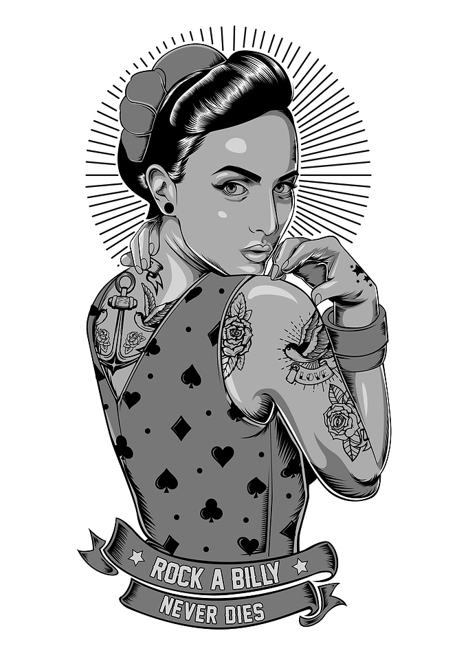 rockabilly BnW