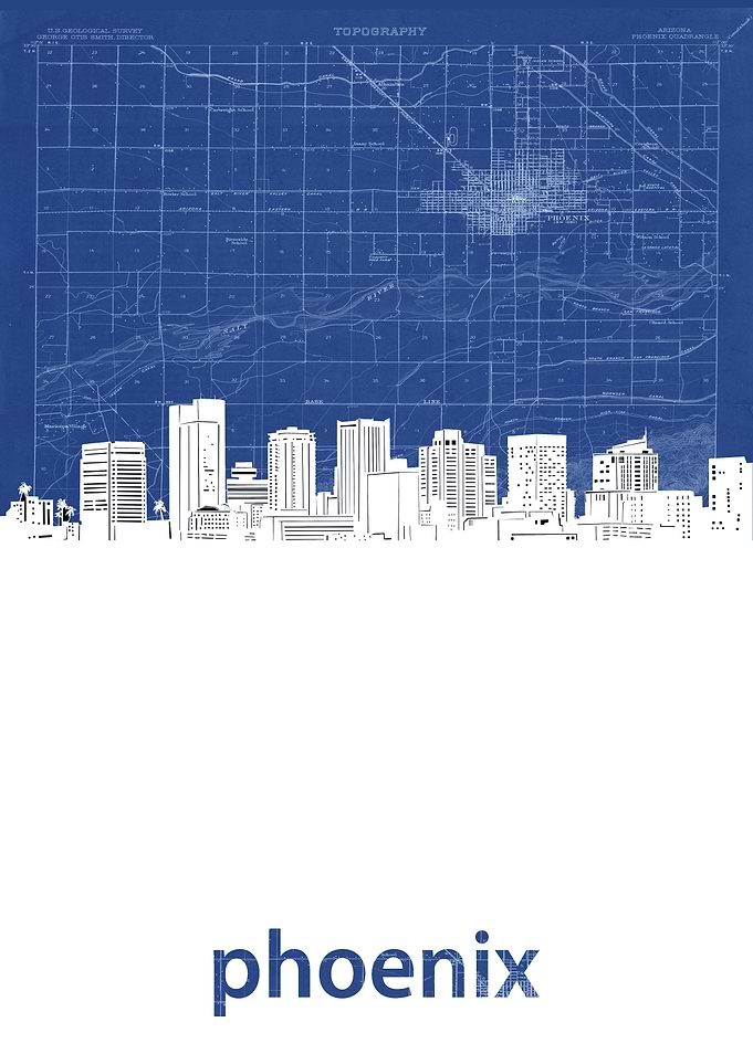 Phoenix skyline blue