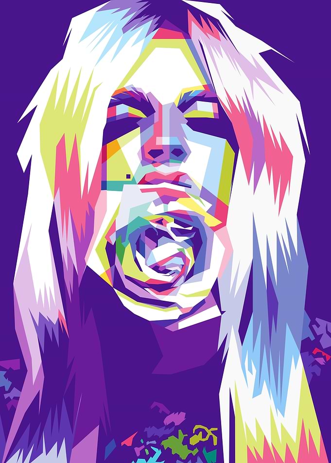 Women with flower in WPAP